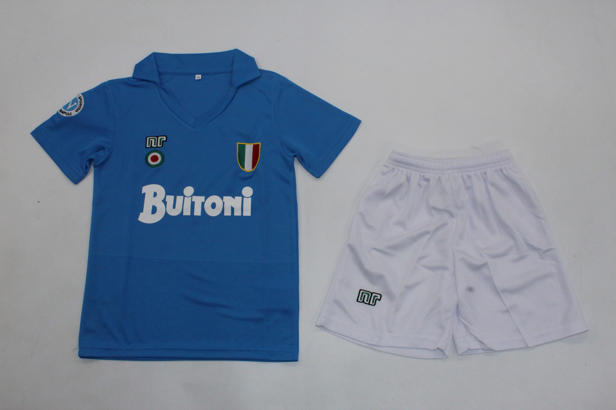 Kids-Napoli 87/88 Home Soccer Jersey